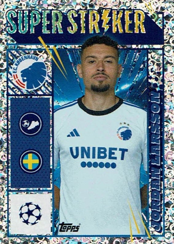 Jordan Larsson
sticker no. 557
(super striker)