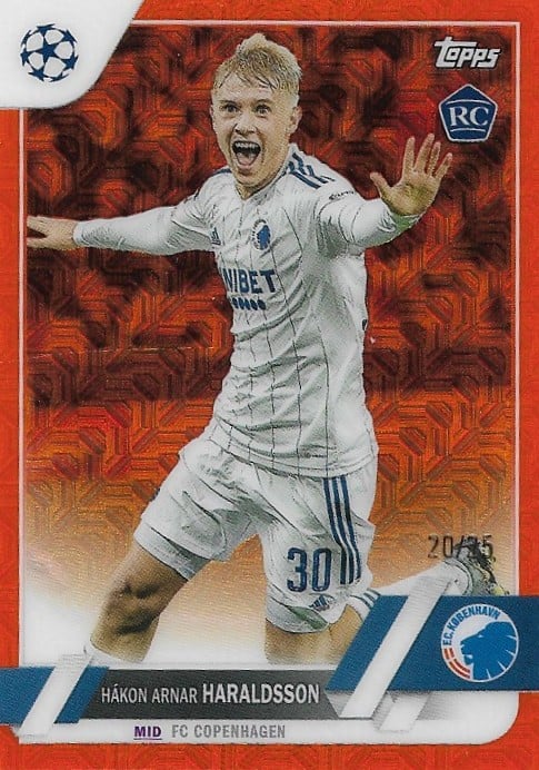 Hakon Haraldsson
Orange /25
card no. 175