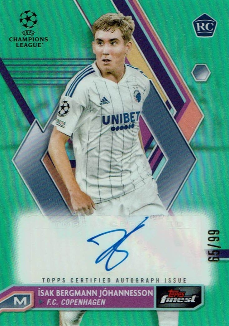 Isak Johannesson
Auto Neon Green Refractor /99
card. no. A-IB
