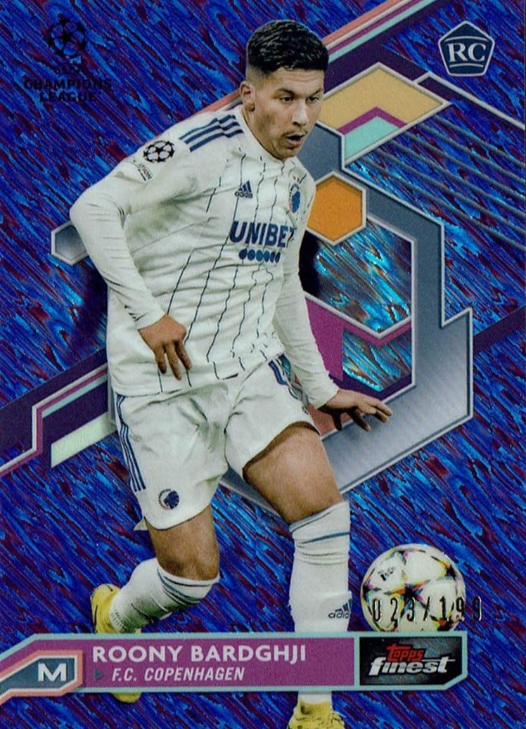 Roony Bardghji
Purple Shimmer Refractor /199
card. no. 92