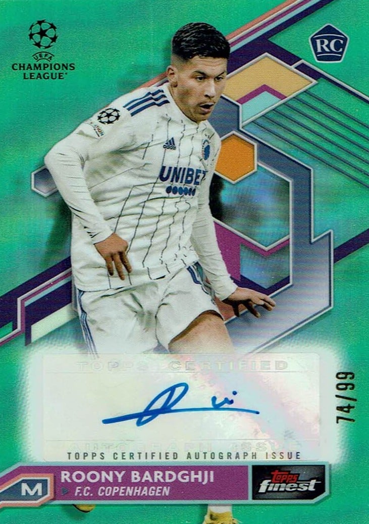 Roony Bardghji
Auto Neon Green Refractor /99
card. no. A-RB