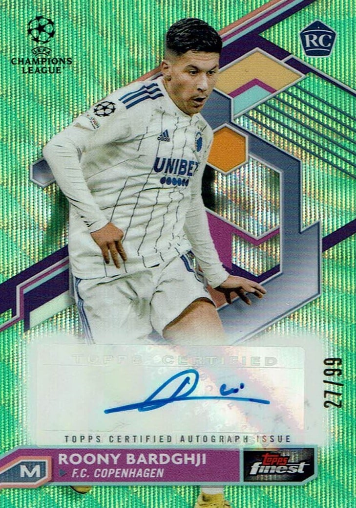 Roony Bardghji
Auto Neon Green Wave Refractor /99
card. no. A-RB