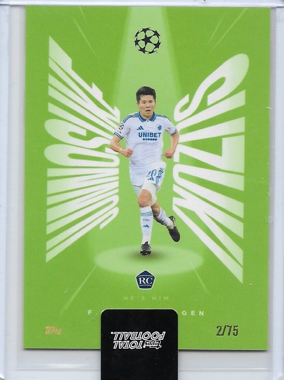 Junnosuke Suzuki
Green /75
card no. 2140
(UCC He's Him)