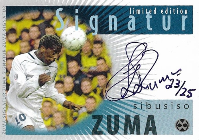 Kort: Signatur Limited Edition nr. 6
Sibusiso Zuma (nummereret 23/25)